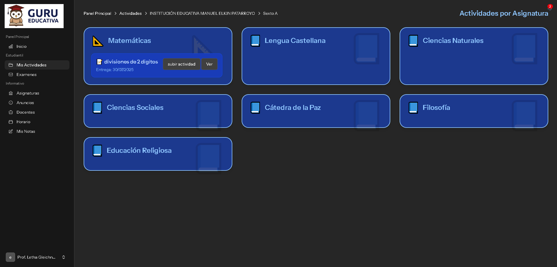 Actividades Estudiante